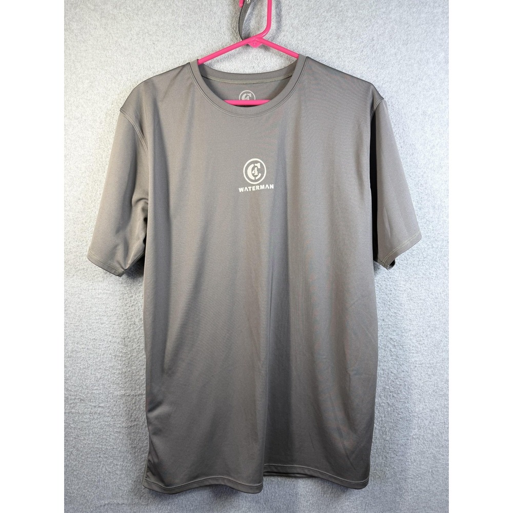 Waterman Shirt Mens Large Gray Quick Dry Moisture Wicking Performance Tee Top